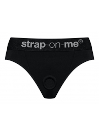 Черные трусики для насадок Heroine Lingerie Harness - size L - Strap-on-me - купить с доставкой в Раменском
