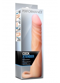 Телесная насадка на пенис Cock Xtender - 17,7 см. - Blush Novelties - в Раменском купить с доставкой