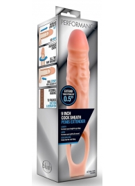 Телесная насадка на пенис 9 Inch Cock Sheath Extender - 22,2 см. - Blush Novelties - в Раменском купить с доставкой