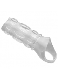 Насадка на пенис с кольцом для мошонки Clear Sensations Enhancer Sex Sleeve - 11,5 см. - XR Brands - в Раменском купить с доставкой