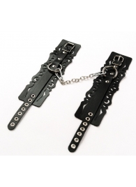 Узорчатые кожаные оковы с регулируемыми ремешками - Crazy Handmade - купить с доставкой в Раменском