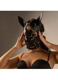 Черная маска  Собака  с ушками - Crazy Handmade - купить с доставкой в Раменском