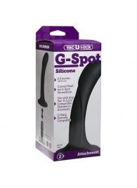 Черная изогнутая насадка Vac-U-Lock G-Spot - 16,5 см. - Doc Johnson - купить с доставкой в Раменском