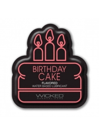 Лубрикант на водной основе со вкусом торта с кремом Wicked Aqua Birthday cake - 3 мл. - Wicked - купить с доставкой в Раменском