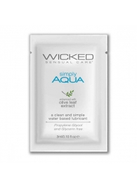 Легкий лубрикант на водной основе Wicked Simply AQUA - 3 мл. - Wicked - купить с доставкой в Раменском