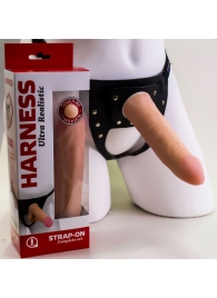 Страпон Харнесс из трусиков и насадки-фаллоса - 17,5 см. - LOVETOY (А-Полимер) - купить с доставкой в Раменском