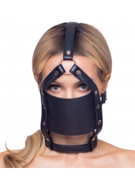 Черный намордник с кляпом-шаром Head Harness With A Gag - Orion - купить с доставкой в Раменском