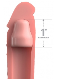 Телесная насадка-удлинитель 1 Inch Silicone X-tension - 17,8 см. - Pipedream - в Раменском купить с доставкой