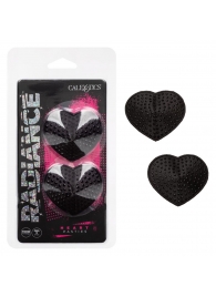 Черные пэстисы в форме сердечек Heart Pasties - California Exotic Novelties - купить с доставкой в Раменском