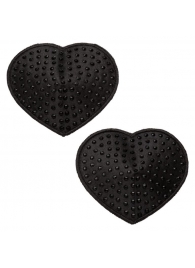 Черные пэстисы в форме сердечек Heart Pasties - California Exotic Novelties - купить с доставкой в Раменском