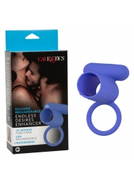 Синее эрекционное виброкольцо Silicone Rechargeable Endless Desires Enhancer - California Exotic Novelties - в Раменском купить с доставкой