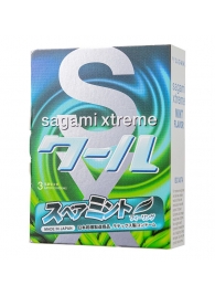 Презервативы Sagami Xtreme Mint с ароматом мяты - 3 шт. - Sagami - купить с доставкой в Раменском