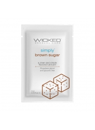 Саше лубриканта на водной основе Simply Aqua Brown Sugar с ароматом коричневого сахара - 3 мл. - Wicked - купить с доставкой в Раменском