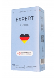 Ультратонкие презервативы EXPERT Lights - 12 шт.(+3 в подарок) - Expert - купить с доставкой в Раменском