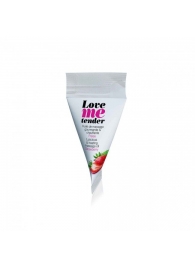 Съедобное согревающее массажное масло Love Me Tender Strawberry с ароматом клубники - 10 мл. - Love to Love - купить с доставкой в Раменском