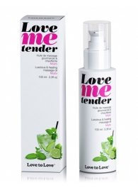Съедобное согревающее массажное масло Love Me Tender Mojito с ароматом мохито - 100 мл. - Love to Love - купить с доставкой в Раменском