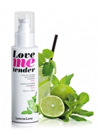 Съедобное согревающее массажное масло Love Me Tender Mojito с ароматом мохито - 100 мл. - Love to Love - купить с доставкой в Раменском