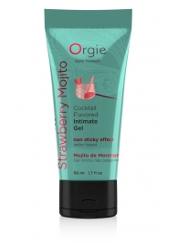 Съедобный интимный гель Orgie Lube Tube Cocktail Strawberry Mojito - 50 мл. - ORGIE - купить с доставкой в Раменском