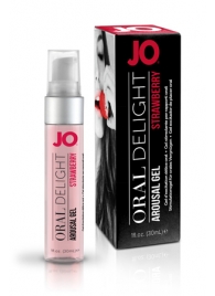 Клубничный лубрикант для оральных ласк Oral Delight Strawberry Sensation - 30 мл. - System JO - купить с доставкой в Раменском