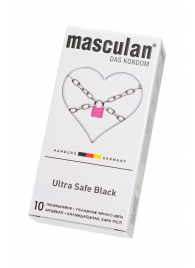 Ультрапрочные презервативы Masculan Ultra Safe Black - 10 шт. - Masculan - купить с доставкой в Раменском