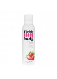 Массажная хрустящая пенка Tickle My Body Strawberry с ароматом клубники - 150 мл. - Love to Love - купить с доставкой в Раменском
