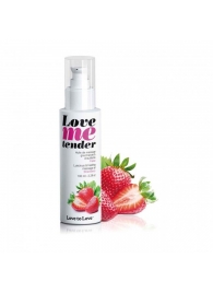 Съедобное согревающее массажное масло Love Me Tender Strawberry с ароматом клубники - 100 мл. - Love to Love - купить с доставкой в Раменском