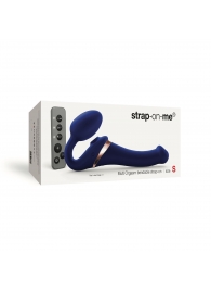 Синий безремневой страпон Multi Orgasm Size S с клиторальной стимуляцией - Strap-on-me - купить с доставкой в Раменском
