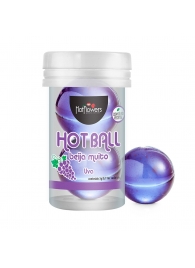 Лубрикант на масляной основе Hot Ball Beija Muito с ароматом винограда (2 шарика по 3 гр.) - HotFlowers - купить с доставкой в Раменском