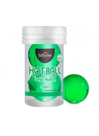 Лубрикант на масляной основе Hot Ball Beija Muito с ароматом мяты (2 шарика по 3 гр.) - HotFlowers - купить с доставкой в Раменском