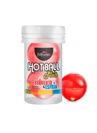 Лубрикант на масляной основе Hot Ball Plus с охлаждающе-разогревающим эффектом (2 шарика по 3 гр.) - HotFlowers - купить с доставкой в Раменском