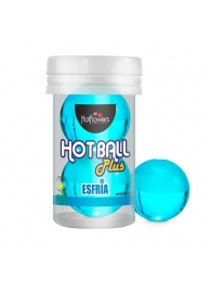 Лубрикант на масляной основе Hot Ball Plus с охлаждающим эффектом (2 шарика по 3 гр.) - HotFlowers - купить с доставкой в Раменском