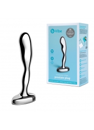 Стальной стимулятор простаты Stainless Steel Prostate Plug - 11,5 см. - b-Vibe - в Раменском купить с доставкой