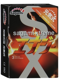 Презервативы Sagami Xtreme ENERGY с ароматом энергетика - 3 шт. - Sagami - купить с доставкой в Раменском