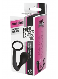 Черное эрекционное кольцо с анальной пробкой Anal Plug With Cockring - Dream Toys - в Раменском купить с доставкой
