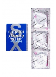 Розовые презервативы Sagami Xtreme FEEL FIT 3D - 3 шт. - Sagami - купить с доставкой в Раменском