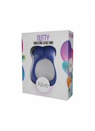 Синее эрекционное виброкольцо Nutty - Adrien Lastic - в Раменском купить с доставкой