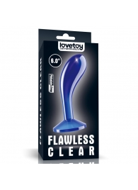 Синяя анальная втулка Flawless Clear Prostate Plug 6.0 - 15 см. - Lovetoy - в Раменском купить с доставкой