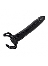 Чёрная насадка-фаллос для двойного проникновения INFLATABLE DILDO SLIM DONG  - 13,5 см. - Toyz4lovers - в Раменском купить с доставкой