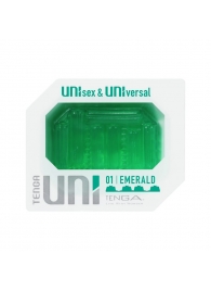 Зеленый мастурбатор-стимулятор Tenga Uni Emerald - Tenga - в Раменском купить с доставкой