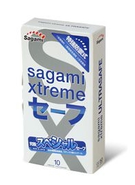 Презервативы Sagami Xtreme Ultrasafe с двойным количеством смазки - 10 шт. - Sagami - купить с доставкой в Раменском