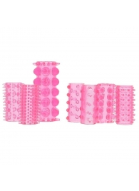 Набор из 7 розовых насадок на пенис ONE-A-DAY PENIS SLEEVES PINK - Seven Creations - в Раменском купить с доставкой