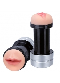 Двусторонний мастурбатор REALSTUFF 2 IN 1 HUMMER MOUTH   VAGINA - ротик и вагина - Dream Toys - в Раменском купить с доставкой