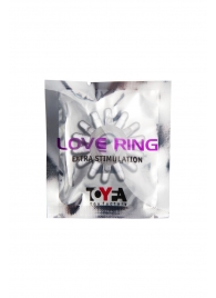 Прозрачное гелевое эрекционное кольцо с шипиками - Toyfa Basic - в Раменском купить с доставкой