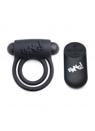 Черное эрекционное виброкольцо 28X Remote Control Vibrating Cock Ring   Bullet - XR Brands - в Раменском купить с доставкой