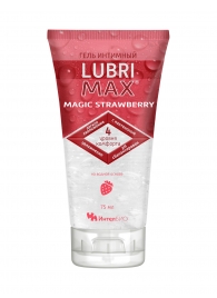 Интимный гель-смазка на водной основе Lubrimax Magic Strawberry - 75 мл. - ИнтелБИО - купить с доставкой в Раменском