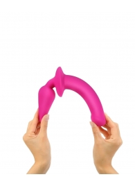 Ярко-розовый двусторонний фаллоимитатор Switch Plug-In Semi-Realistic Size L - Strap-on-me купить с доставкой в интернет-магазине Orgasmix в Раменском Ярко-розовый двусторонний фаллоимитатор Switch Plug-In Semi-Realistic Size L - Strap-on-me