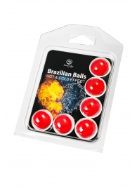 Набор из 6 шариков с массажным маслом Brazilian Balls с охлаждающим и разогревающим эффектом - Secret Play - купить с доставкой в Раменском