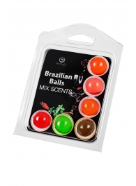 Набор из 6 шариков с ароматизированными массажными маслами Brazilian Balls - Secret Play - купить с доставкой в Раменском