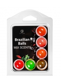 Набор из 6 шариков с ароматизированными массажными маслами Brazilian Balls - Secret Play - купить с доставкой в Раменском