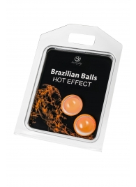 Набор из 2 шариков с массажным маслом Brazilian Balls с разогревающим эффектом - Secret Play - купить с доставкой в Раменском